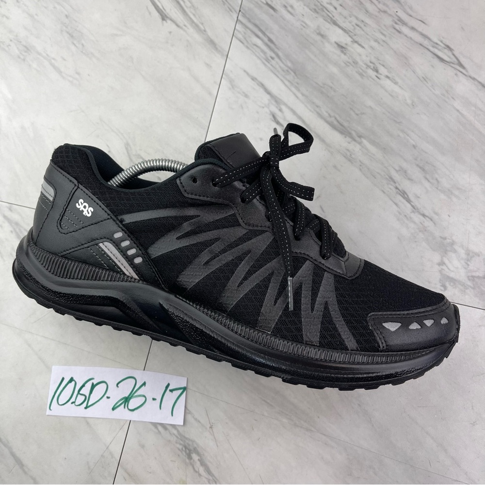 SAS Tempo Mission One Men’s 10.5 D Vibram Walking Persuit Black Mesh Shoes